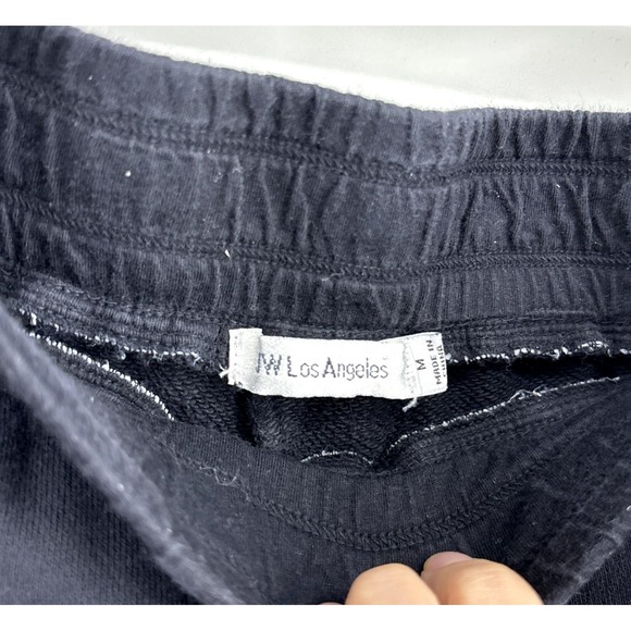 JW Los Angeles Embroidered Black Jogger Sweat Pants Medium Johnny Was - Picture 6 of 10